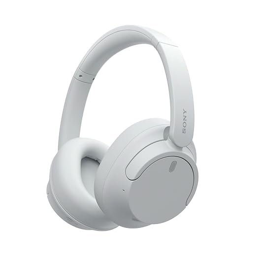 Sony White Wireless Noise Cancelling Over-Ear Bluetooth Headphones