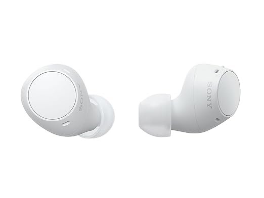 White True Wireless Earbuds with Comfortable In-Ear Design