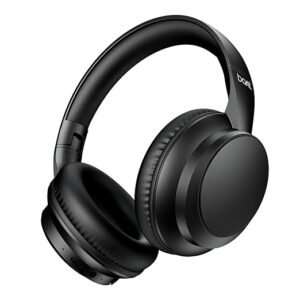 boAt wireless over-ear Bluetooth headphones in green color with cushioned ear cups and adjustable headband